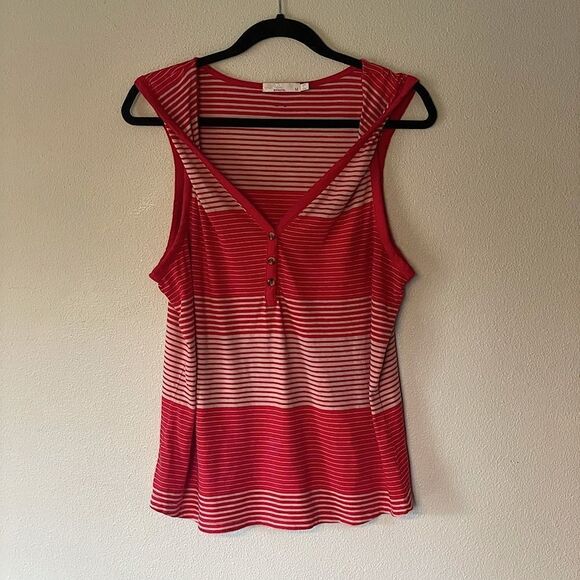 PRANA Red and White Sleeveless Top. Size Medium. - Picture 2 of 3